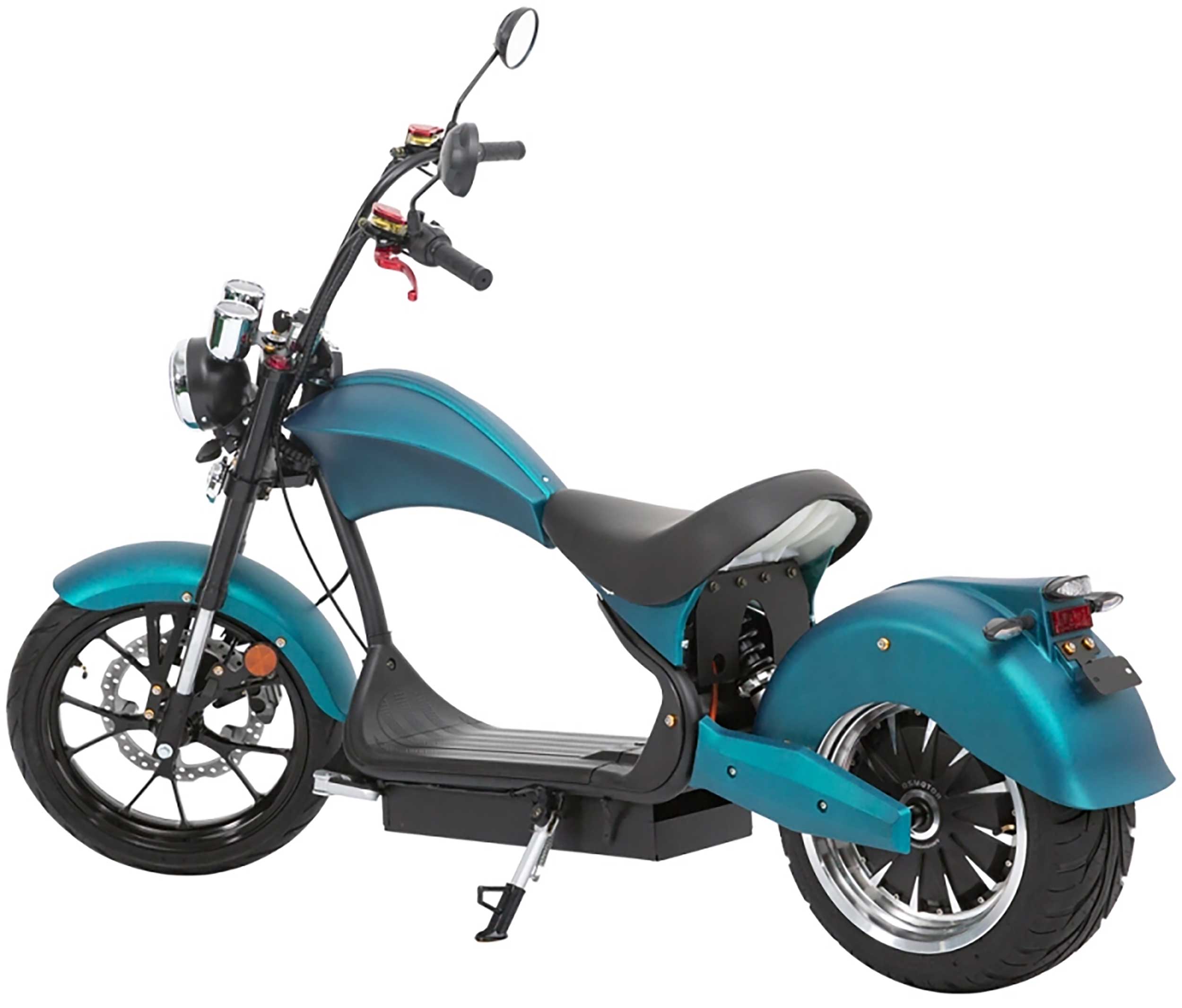 RocknBike EMH3 Elektro-Chopper 45km/h Schwarz-Matt Vorne Rechts